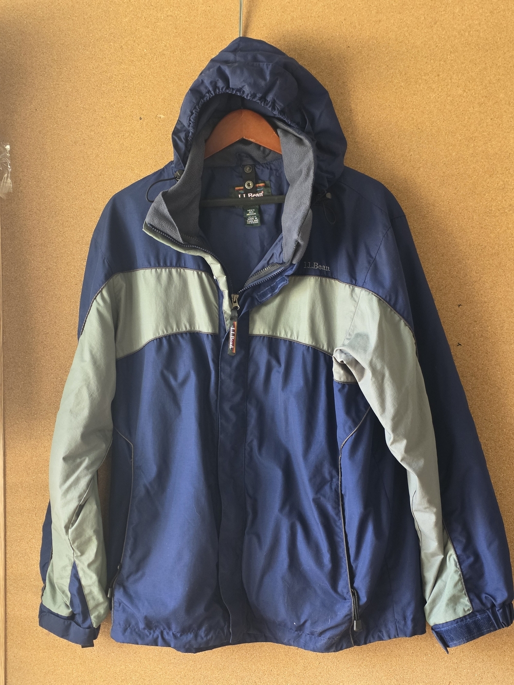 Vintage L.L. Bean Trail Model 3-in-1 Interchange Jacket Shell Men's Medium Blue